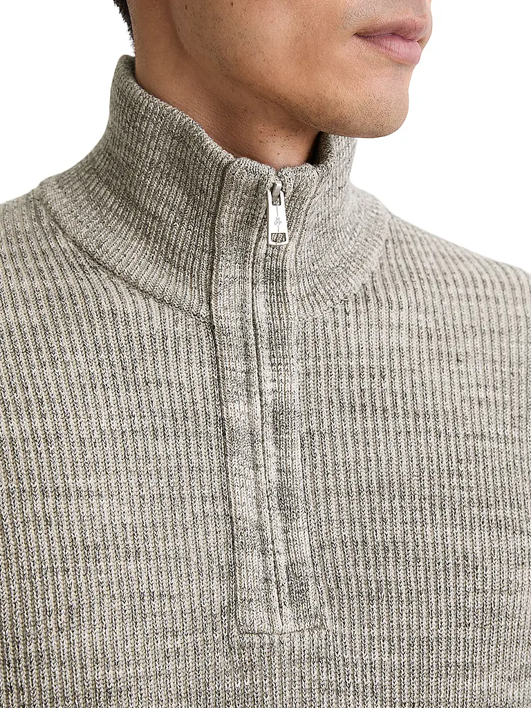 MARC O'POLO | Troyer Pullover  | beige