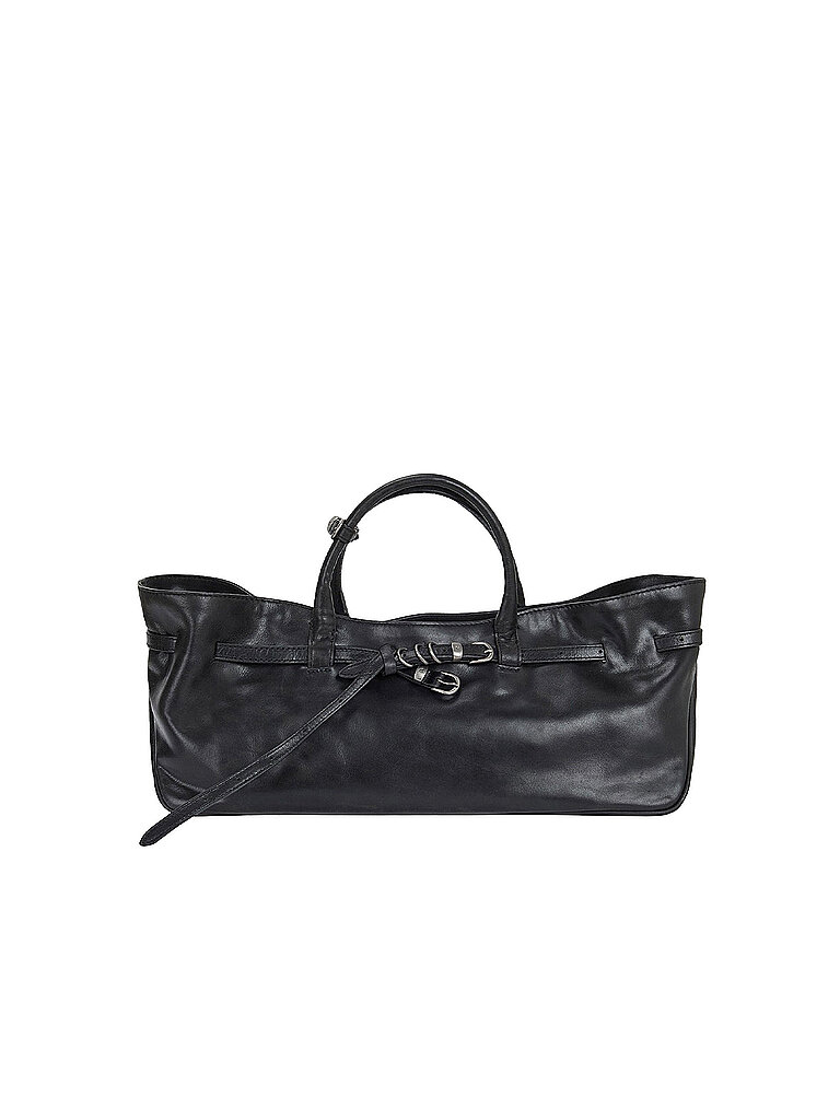 MARGESHERWOOD Bolso de cuero - Bolso de hombro GRANDMA USED BAG negro