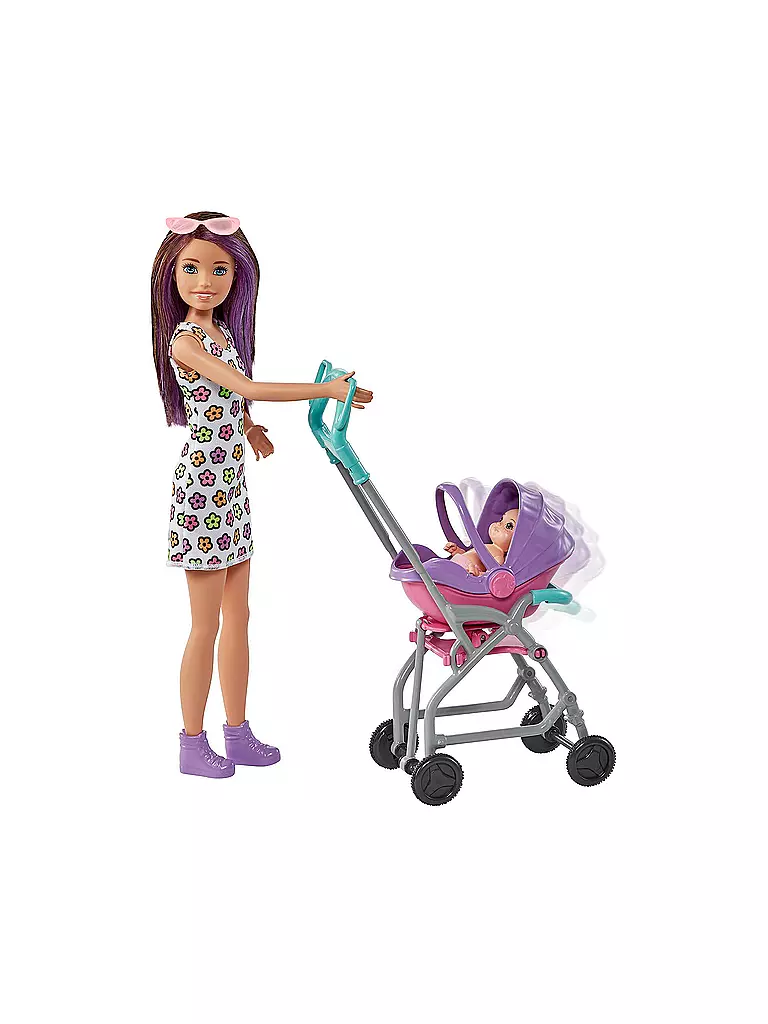 MATTEL | Barbie „Skipper Babysitters Inc.” Puppe mit Kinderwagen, Baby & Zubehör | keine Farbe