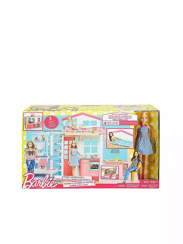 MATTEL | Barbie - 2-Etagen Ferienhaus und Puppe | 