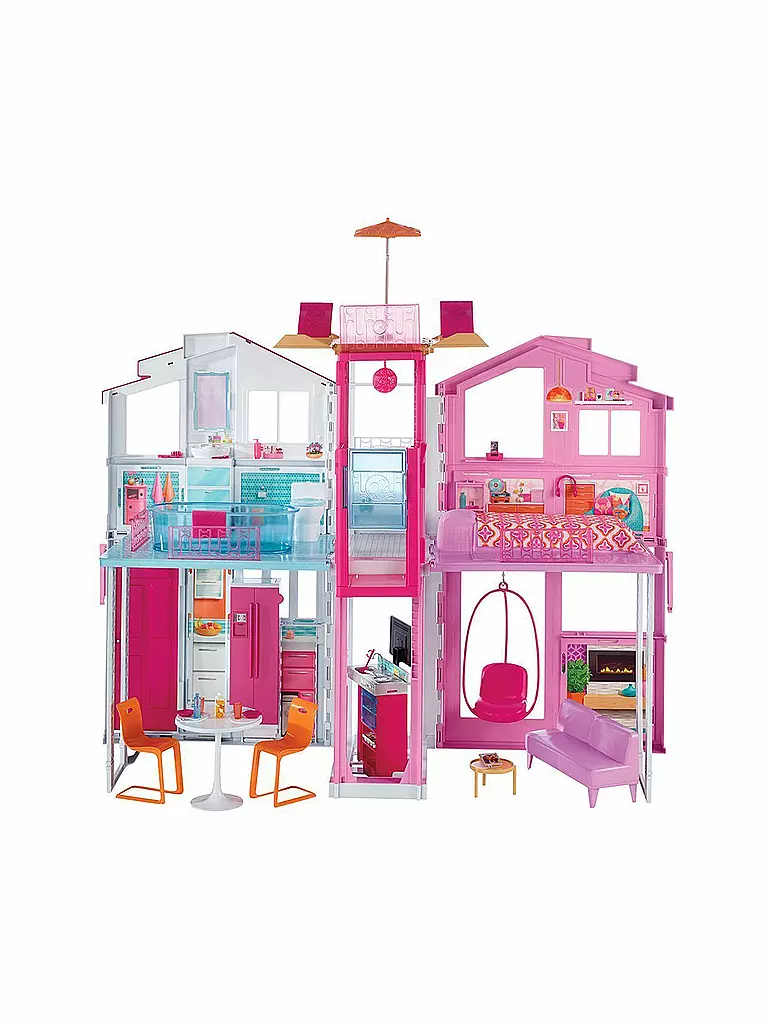 MATTEL | Barbie 3 Etagen Stadthaus  | transparent