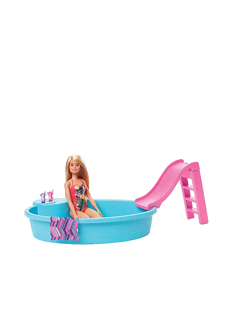 MATTEL | Barbie Pool und Puppe GHL91 | rosa