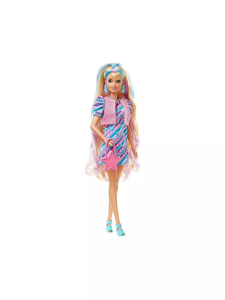 MATTEL | Barbie Totally Hair Puppe (blond) im Sternen-Print Kleid | keine Farbe