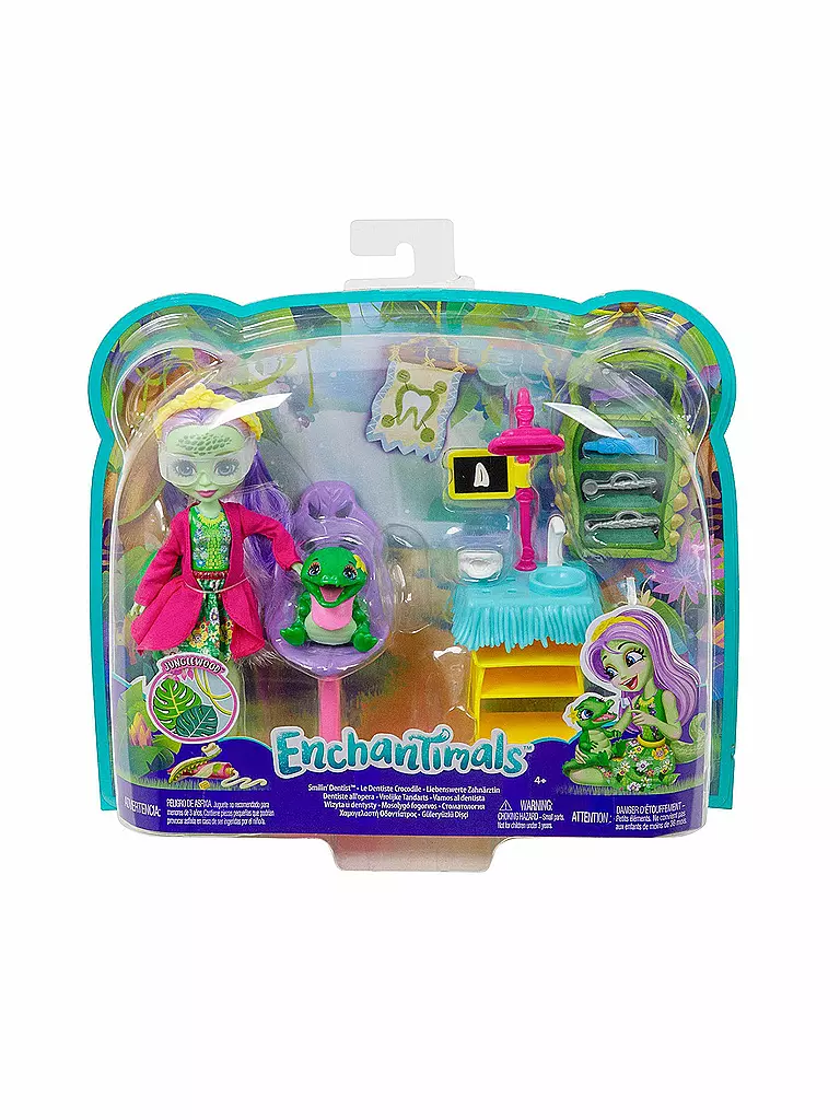 MATTEL | Enchantimals - Themenpack - Andie Alligator & Marshy Liebenswerte Zahnärztin | transparent