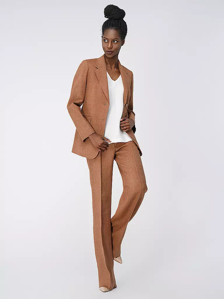 MAX MARA STUDIO | Leinenblazer TECA | braun