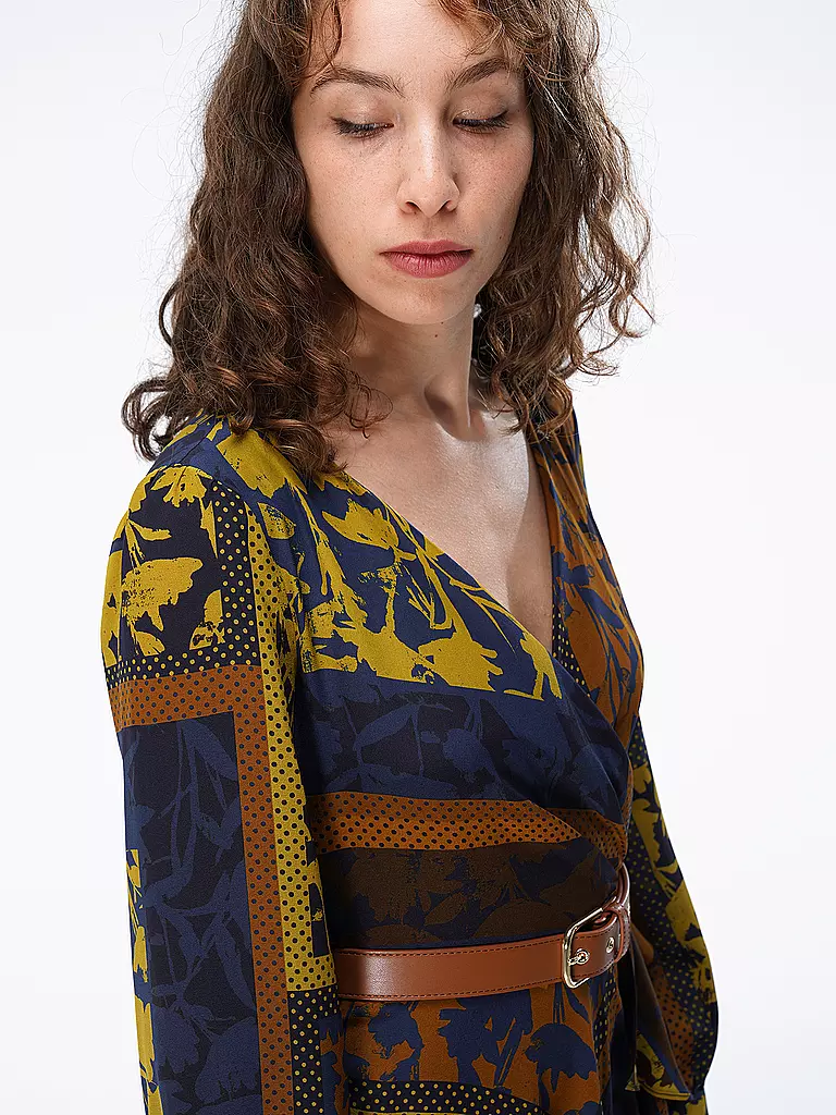 MAX MARA STUDIO | Seidenkleid in Wickeloptik NIRVANA | blau