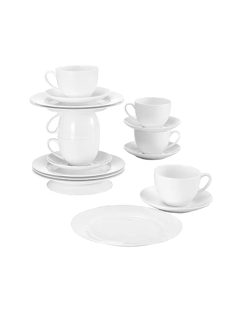 MAXWELL & WILLIAMS | Porzellan Kaffee-Set Cashmere 18-tlg. | weiß