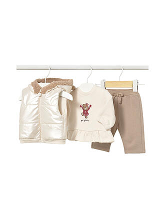 MAYORAL | Baby Set 3tlg Steppgilet Sweater Hose 