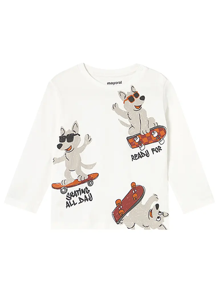 MAYORAL | Baby Langarmshirt | weiss