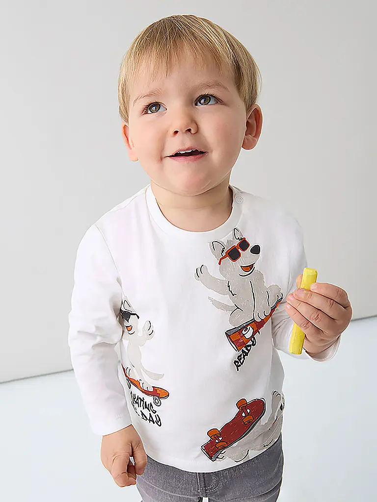 MAYORAL | Baby Langarmshirt | weiss