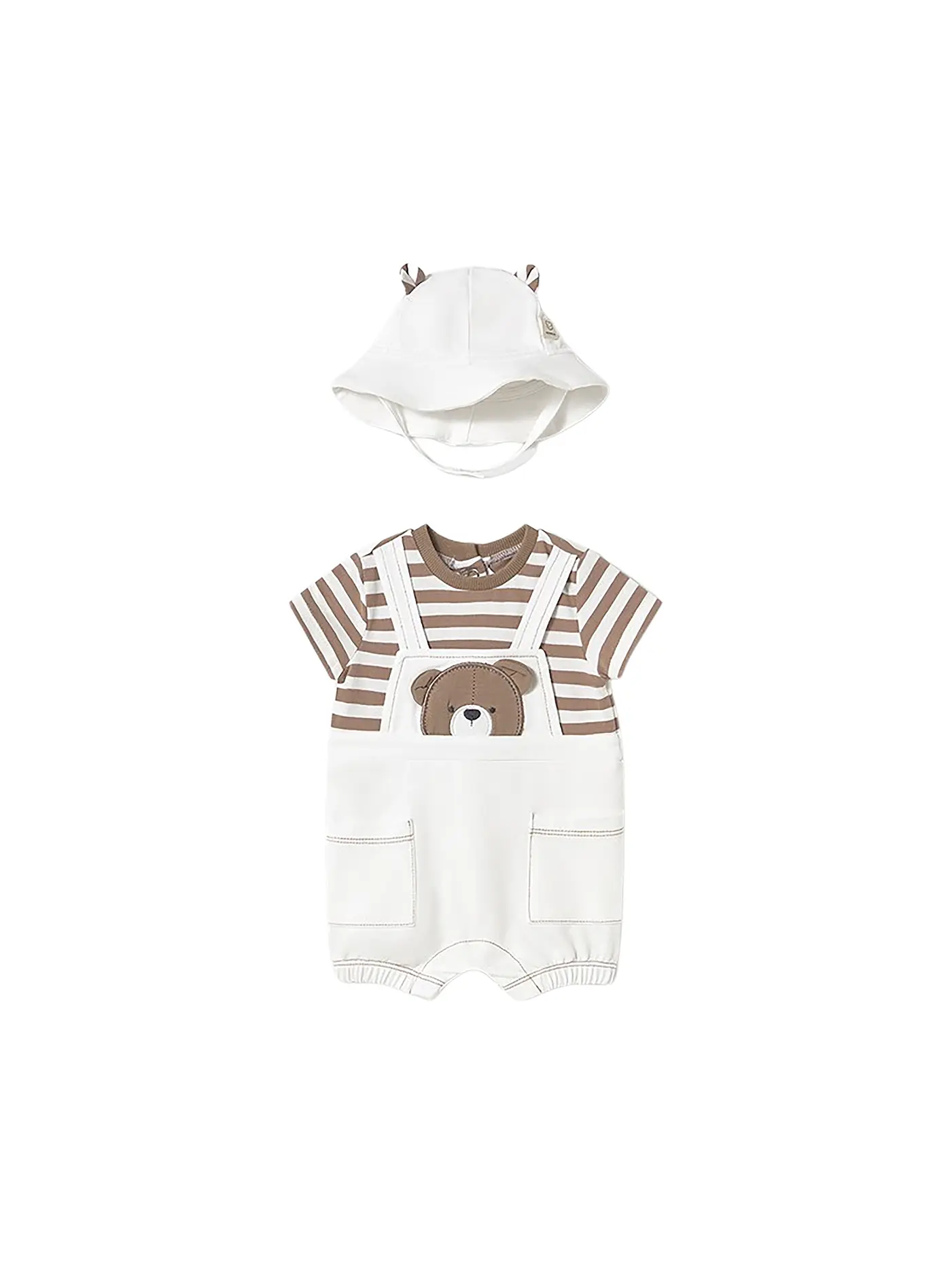 MAYORAL | Baby Set 2-teilig Strampler und Mütze | creme
