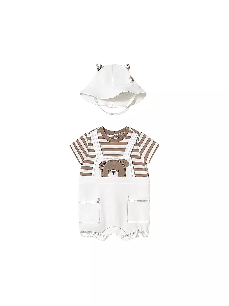 MAYORAL | Baby Set 2-teilig Strampler und Mütze | creme