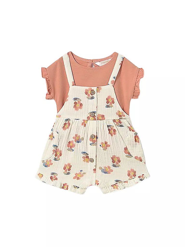 MAYORAL | Baby Set 2-teilig T-Shirt und Latzhose | beige