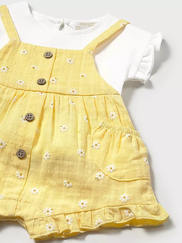 MAYORAL | Baby Set 2-teilig T-Shirt und Latzhose | beige