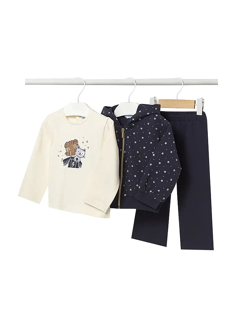 MAYORAL | Baby Set 3-teilig Jacke, Langarmshirt, Hose | dunkelblau