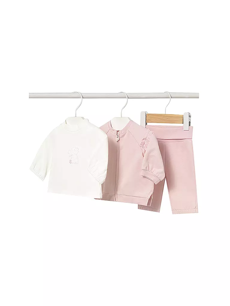 MAYORAL | Baby Set 3-teilig Jacke, Langarmshirt und Hose | rosa