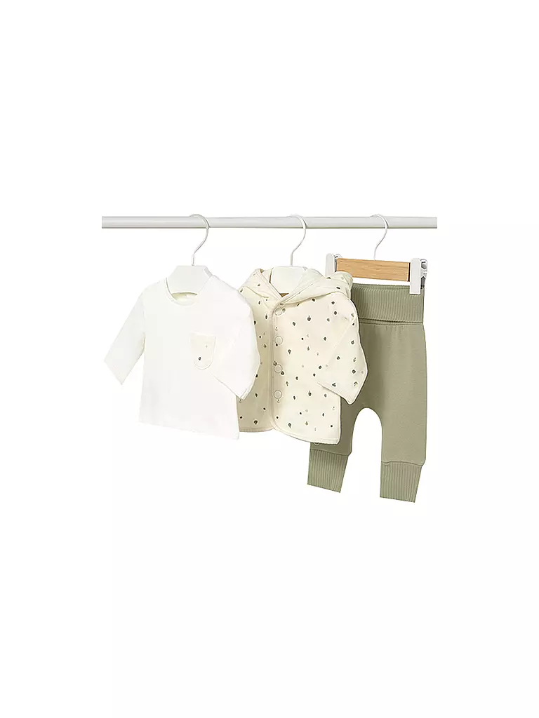 MAYORAL | Baby Set 3-teilig Jacke, Langarmshirt und Hose | grün