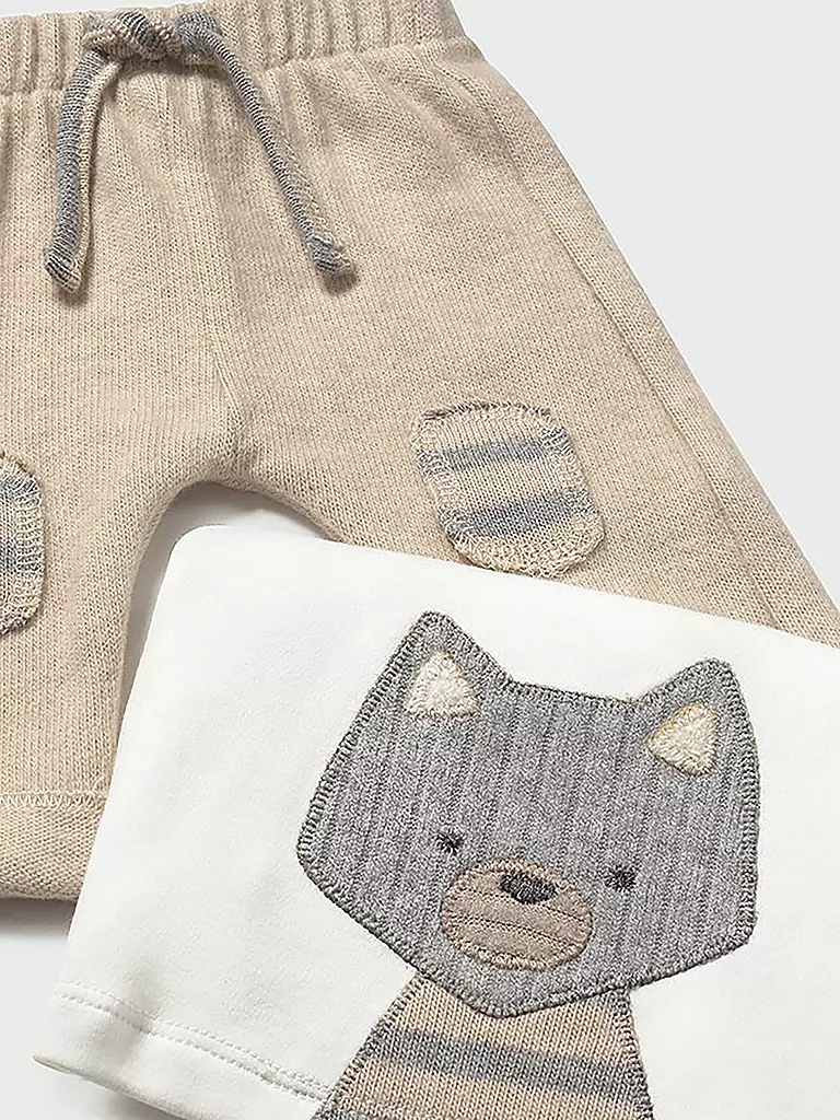 MAYORAL | Baby Set 3-teilig Jacke, Langarmshirt und Hose | beige