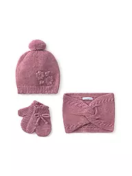 MAYORAL | Baby Set 3-teilig Mütze, Schal und Fäustlinge | rosa