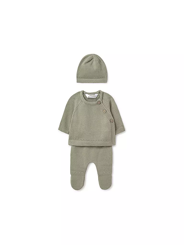 MAYORAL | Baby Set 3-teilig Pullover, Hose und Mütze | grün