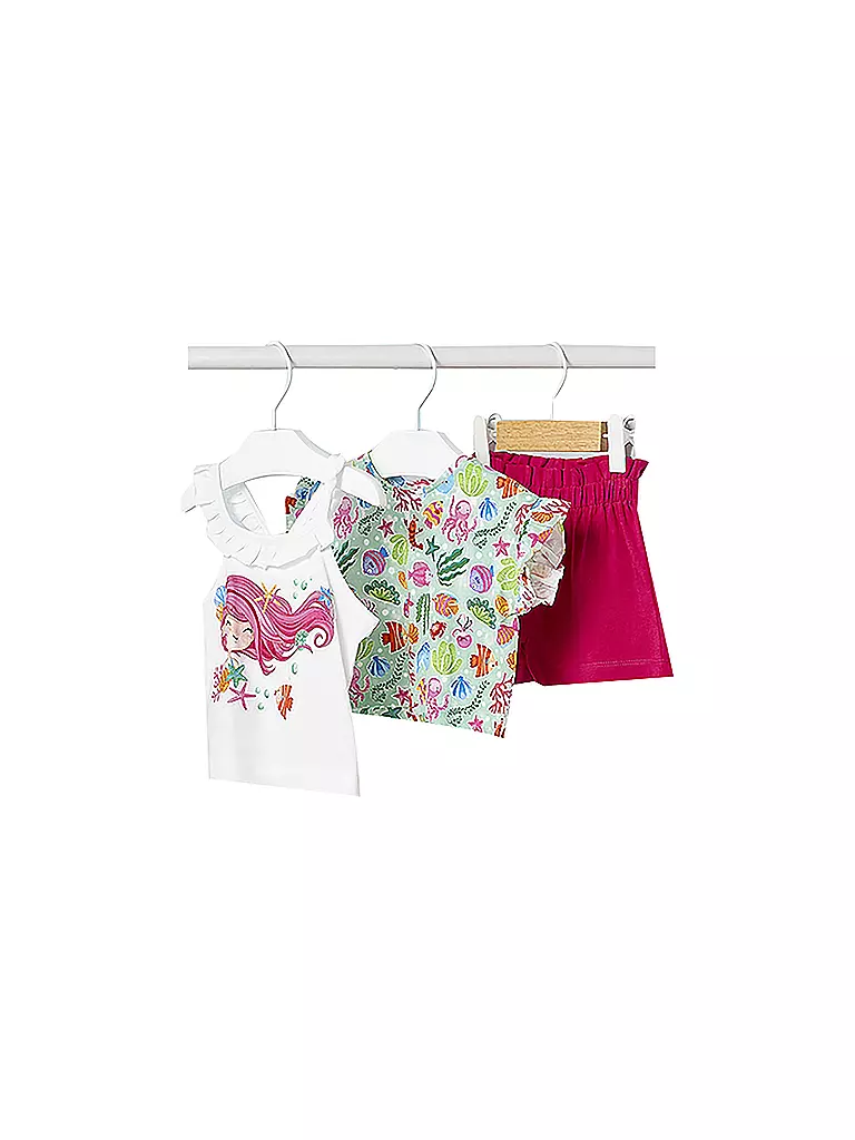 MAYORAL | Baby Set 3-teilig Shirt, Top und Shorts | pink