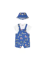 MAYORAL | Baby Set 3-teilig T-Shirt, Latzhose und Mütze | blau