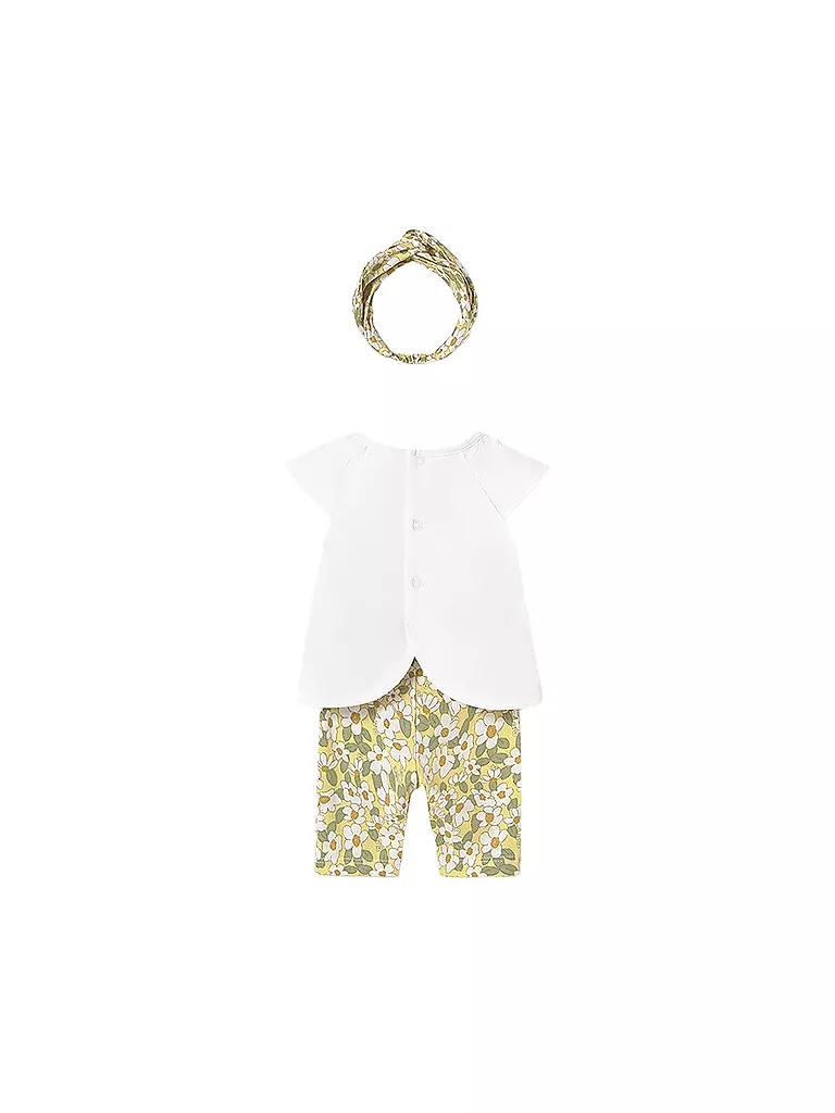 MAYORAL | Baby Set 3-teilig T-Shirt, Strickjacke und Leggings | gelb