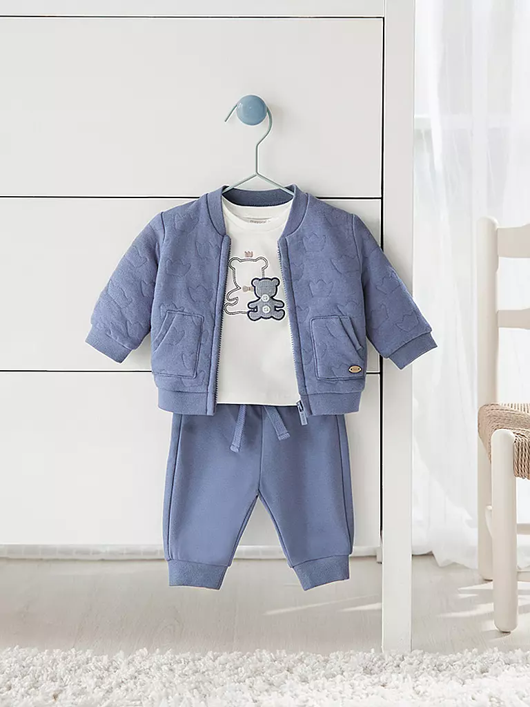 MAYORAL | Baby Set Jacke, Shirt und Hose 3-teilig | blau