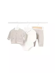 MAYORAL | Baby Set Strickjacke, Body ,Hose 3-teilg  | beige