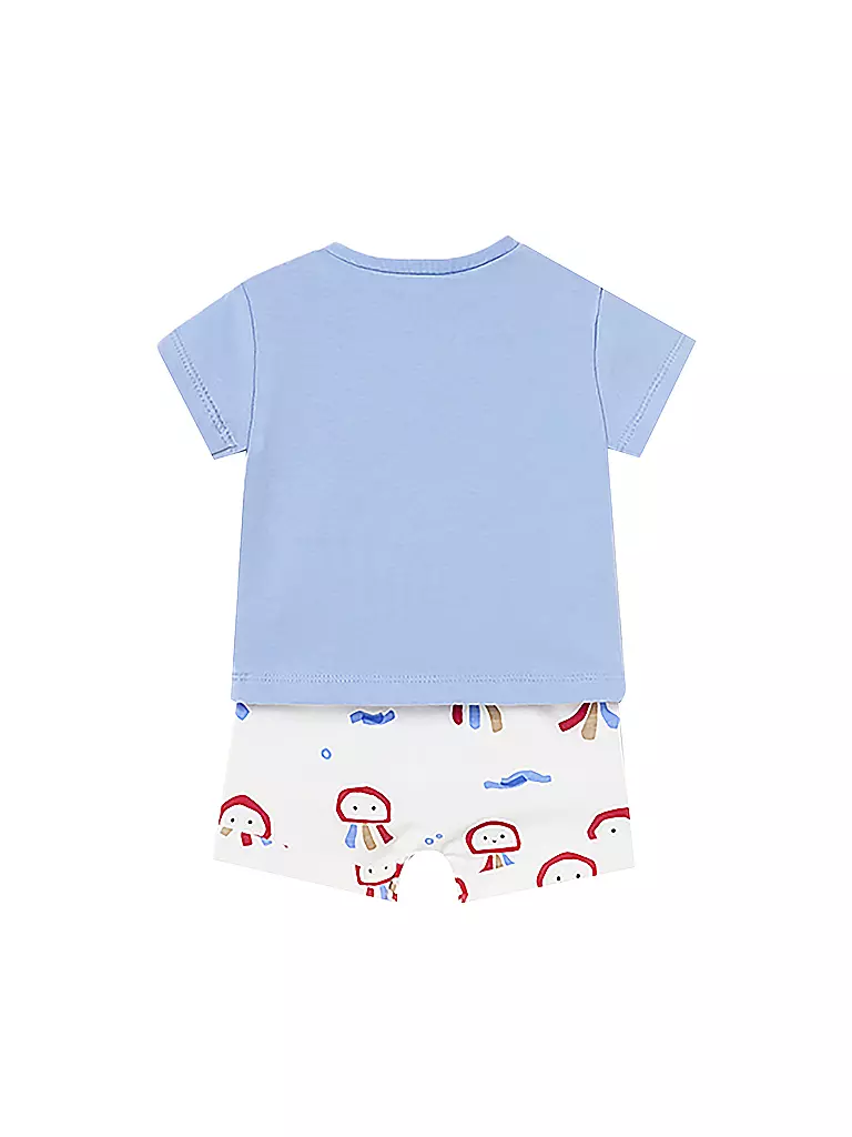 MAYORAL | Baby Set T-Shirt und Shorts 4 teilig | hellblau