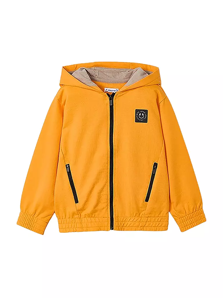 MAYORAL | Jungen Jogger-Set 3-teilig T-Shirt, Sweatjacke und Jogginghose | orange