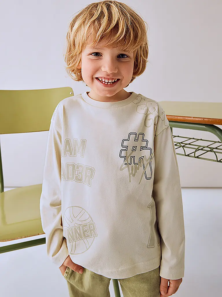 MAYORAL | Jungen Langarmshirt  | beige