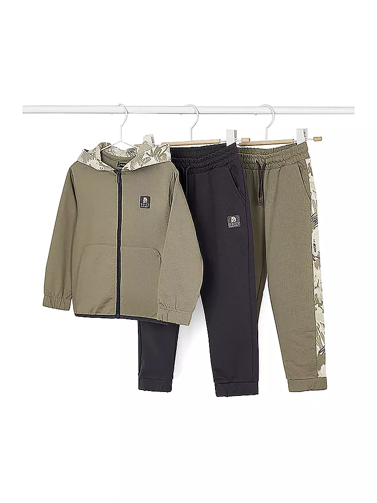 MAYORAL | Jungen Set 3-teilig Sweatjacke und Jogginghosen | grau