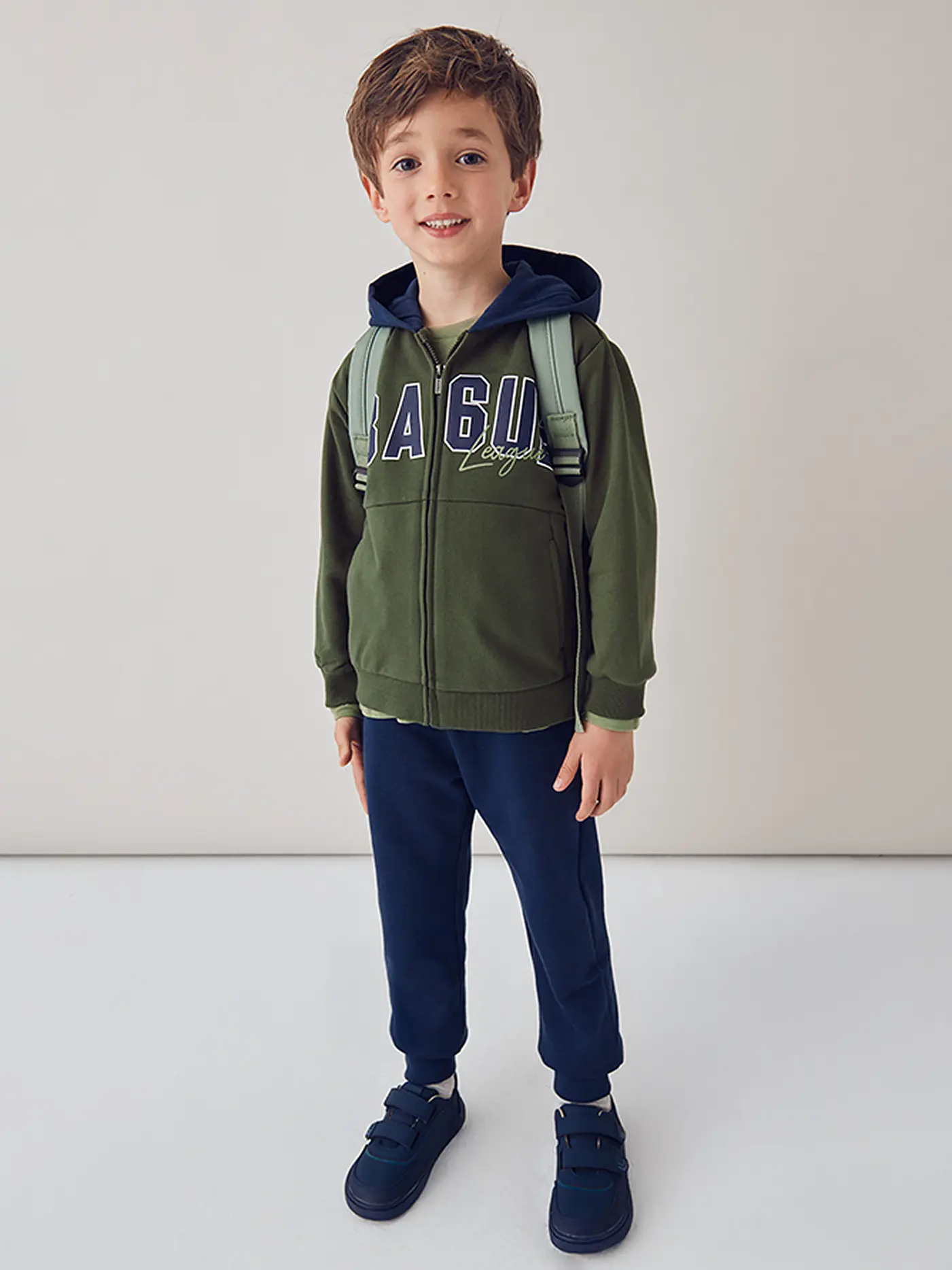MAYORAL | Jungen Set 3-teilig Sweatjacke und Jogginghosen | olive