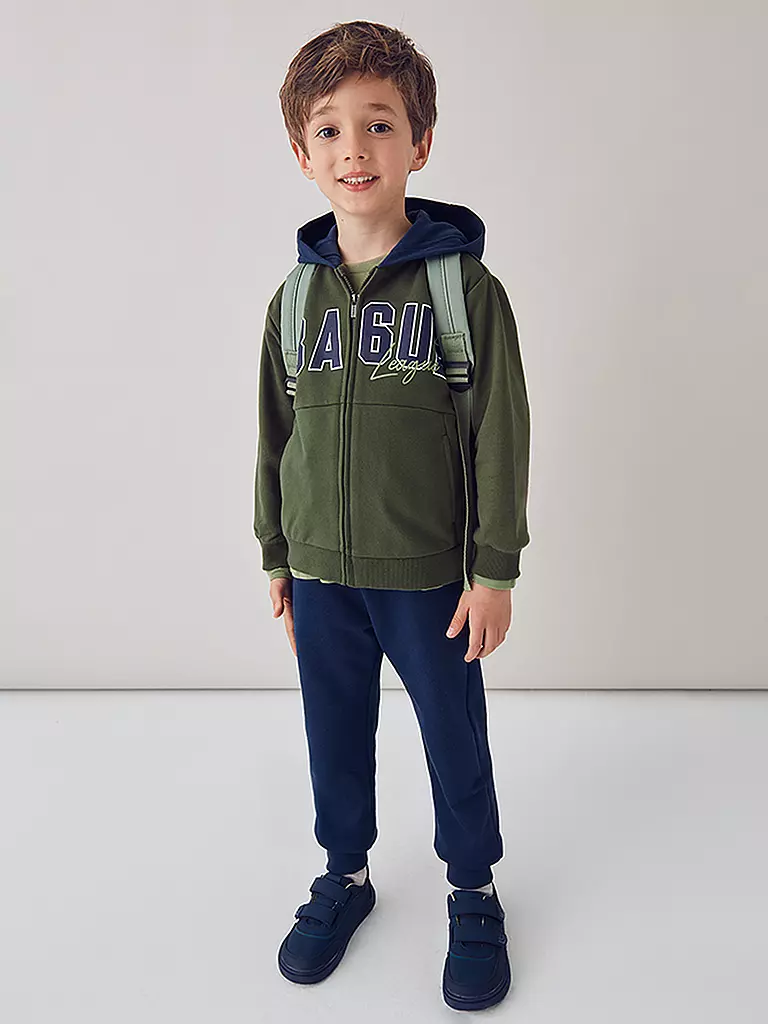 MAYORAL | Jungen Set 3-teilig Sweatjacke und Jogginghosen | olive