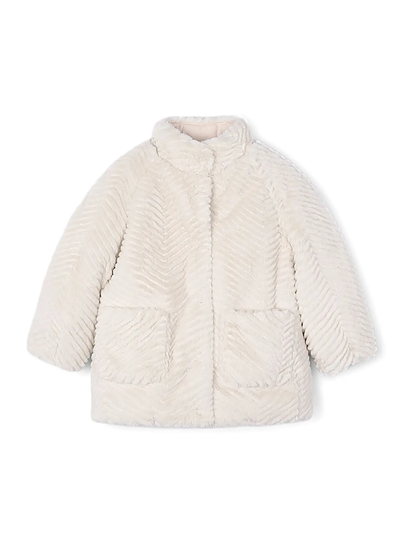 MAYORAL | Mädchen Jacke in Felloptik | creme