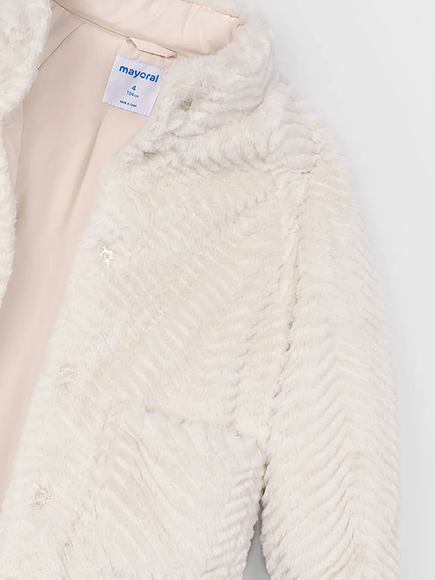 MAYORAL | Mädchen Jacke in Felloptik | creme