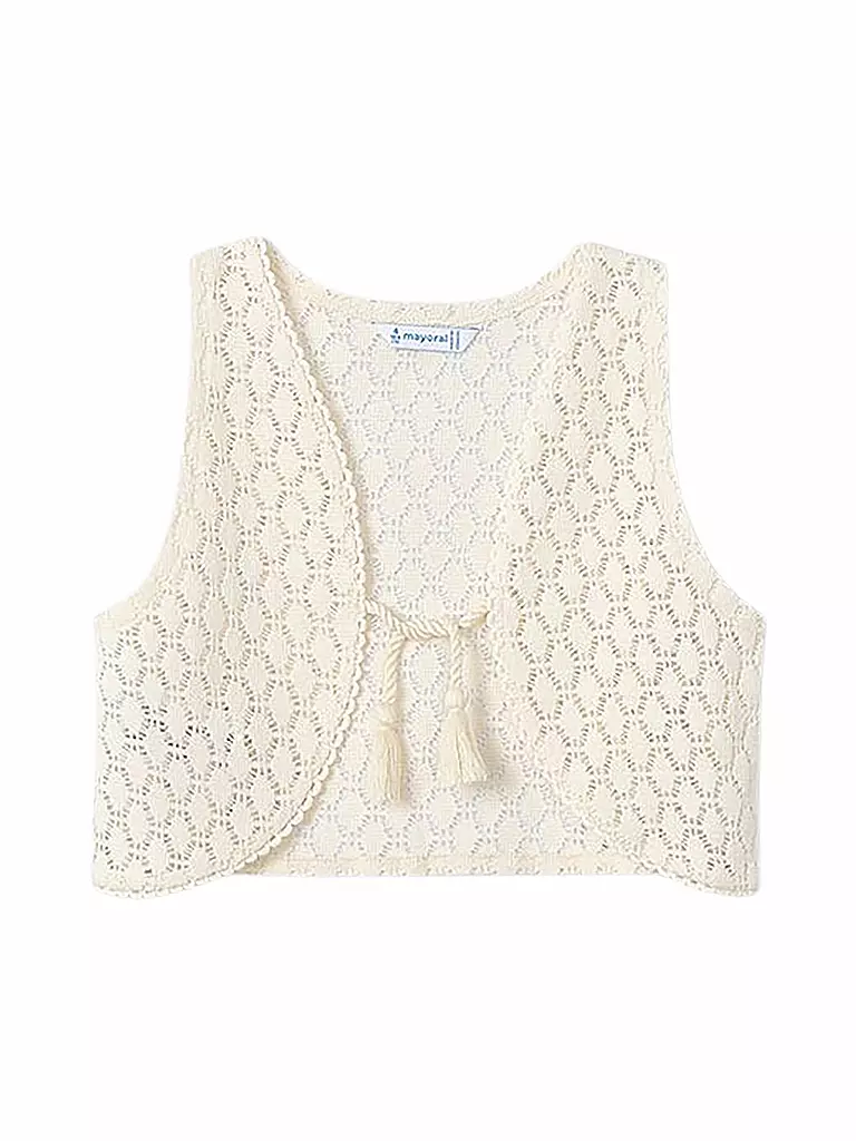 MAYORAL | Mädchen Set 2-teilig Gilet und T-Shirt | creme