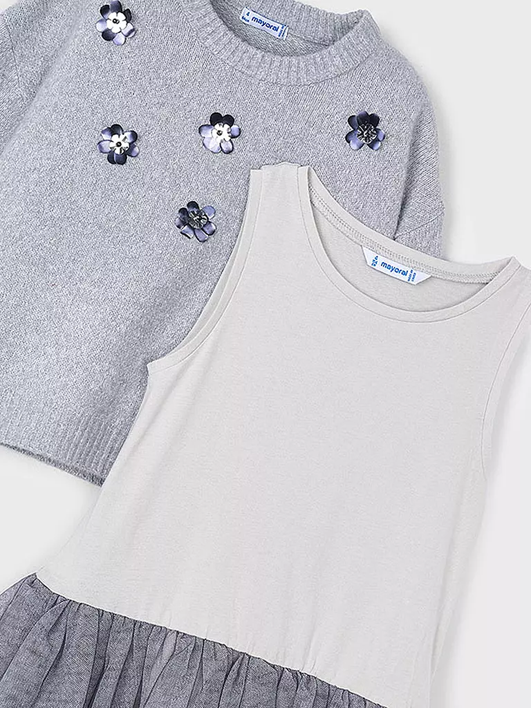 MAYORAL | Mädchen Set 2-teilig Pullover und Kleid | grau
