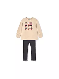 MAYORAL | Mädchen Set 2-teilig Pullover und Leggings | beige