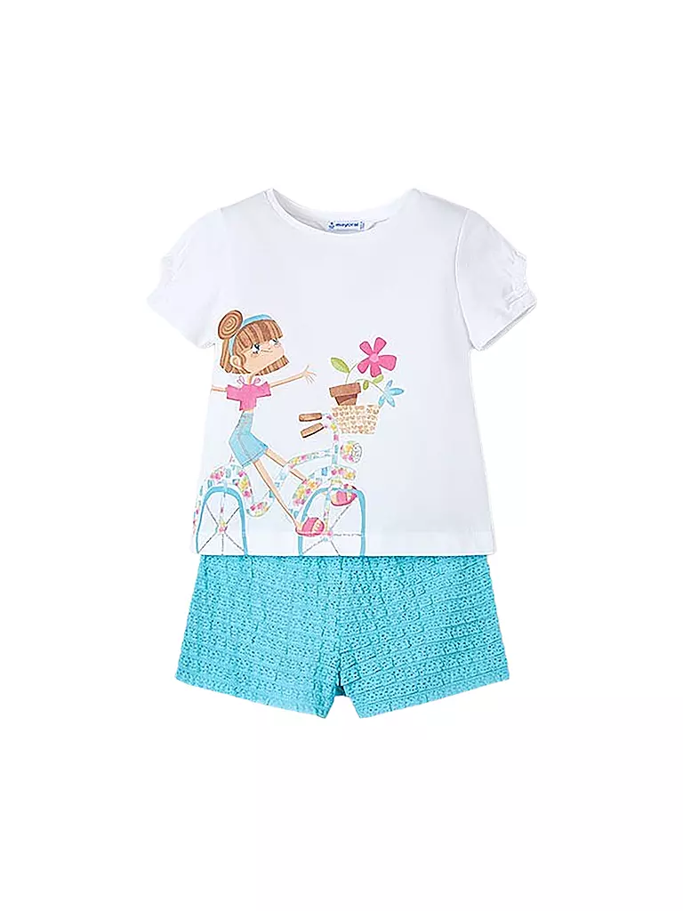 MAYORAL | Mädchen Set 2-teilig T-Shirts und Shorts | türkis