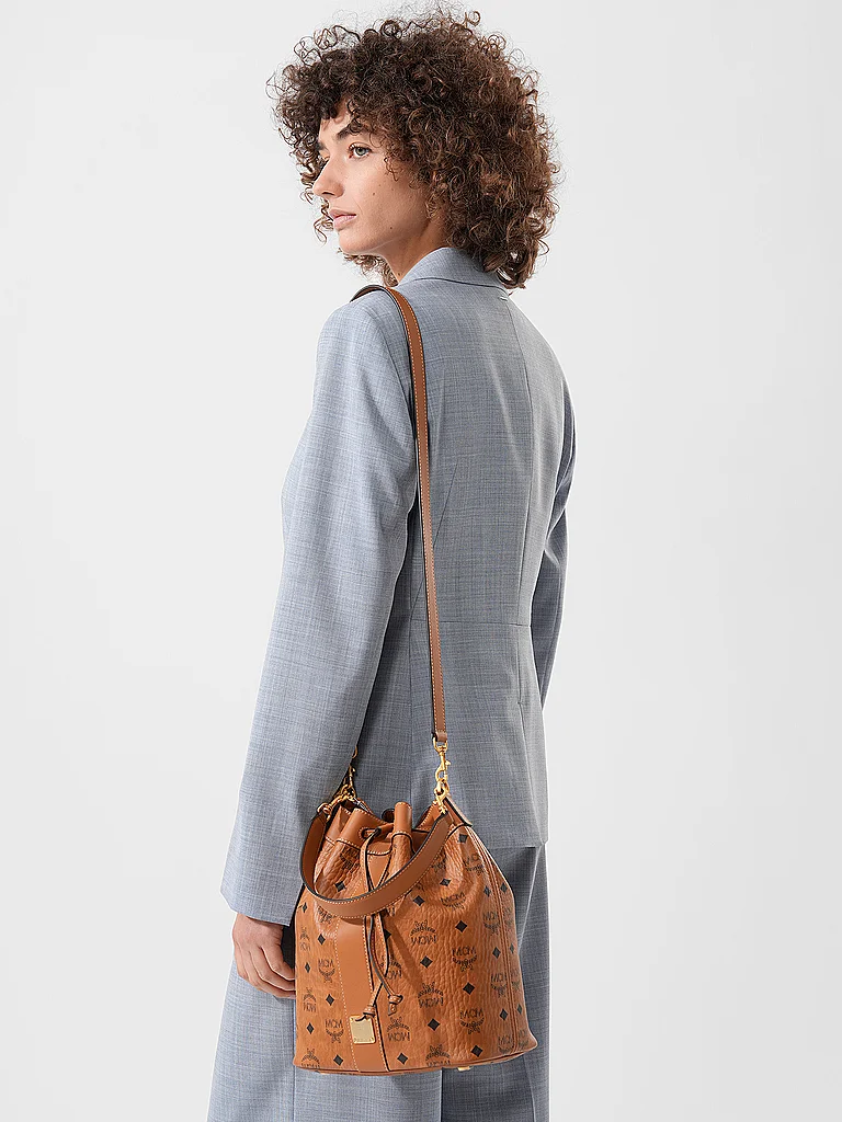 MCM Bolso - Bolso bombonera DESSAU VI Medium marrón