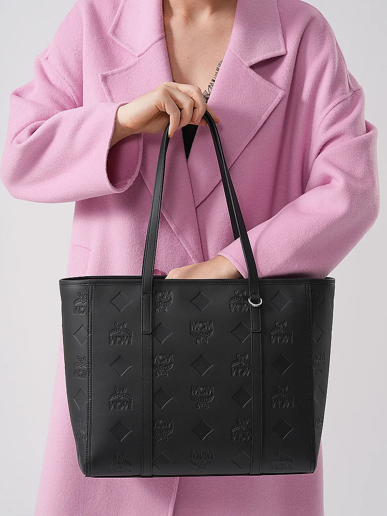 MCM Sac en cuir - Shopper TONI Medium noir