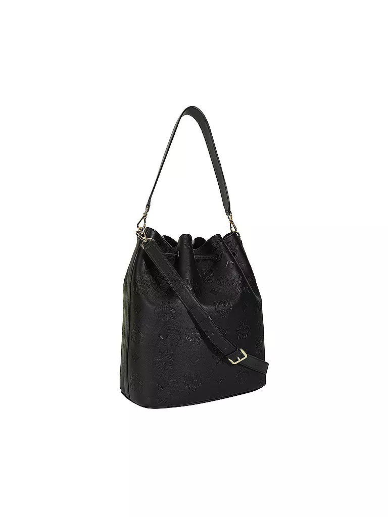 MCM | Ledertasche - Bucket Bag DESSAU Large | schwarz