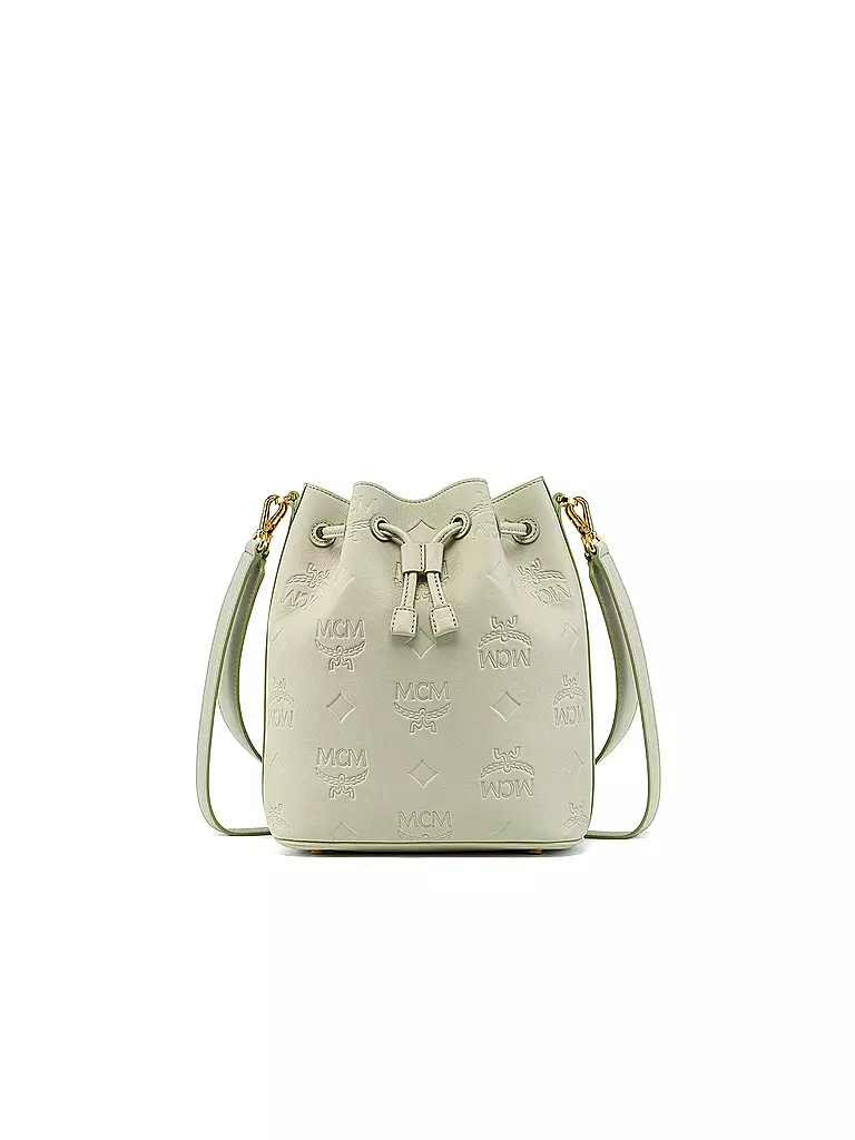 MCM | Ledertasche - Bucket Bag DESSAU Medium  | grau