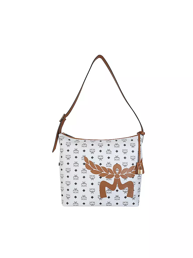 MCM | Ledertasche - Hobo AREN Large  | weiss