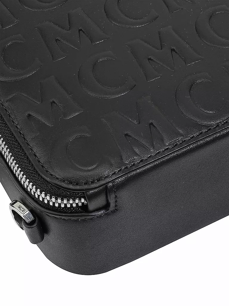 MCM | Ledertasche - Mini Bag Klassik Monogramm | schwarz