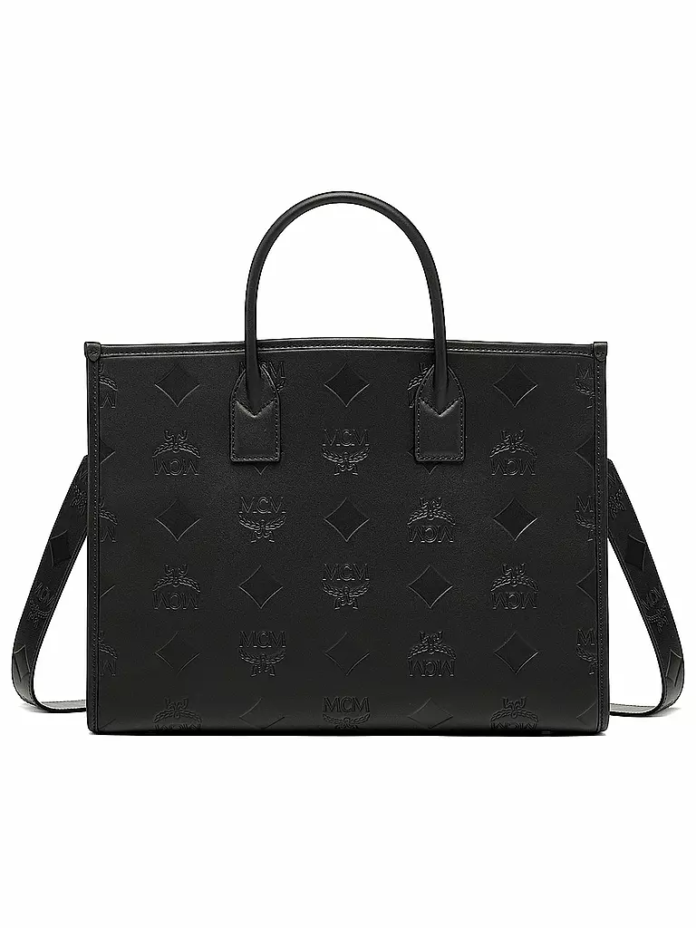 MCM | Ledertasche - Tote Bag MÜNCHEN Large  | schwarz