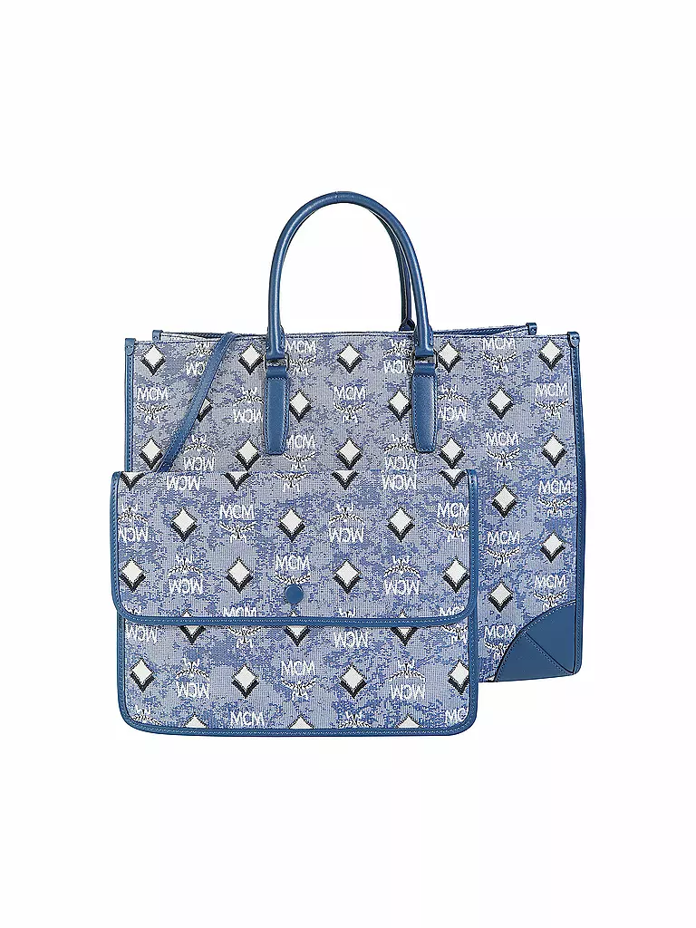 MCM | Tasche - Tote Bag Vintage Jacquard  | blau