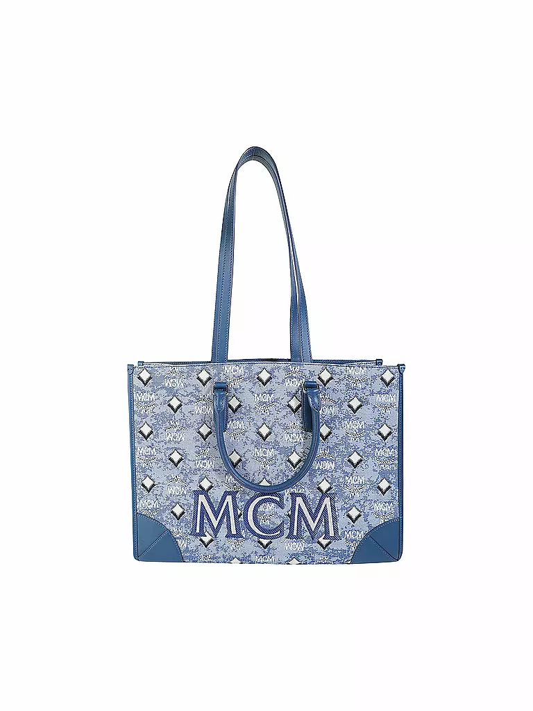 MCM | Tasche - Tote Bag Vintage Jacquard  | blau